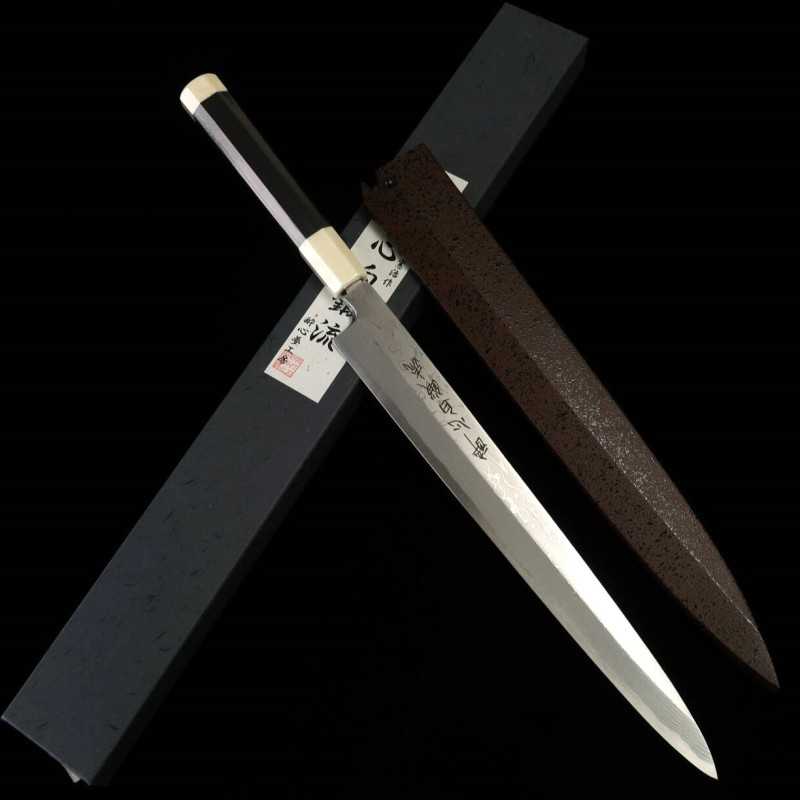 Yanagiba SUISIN Tanryu Damascus Shirogami nº 1 Forjada por Kenji Togashi (300mm)