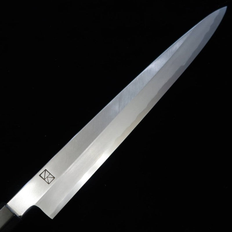 Faca Yanagiba Sakai Kikumori Aogami No. 1 Forjada por Nakagawa Satoshi (270/300mm)