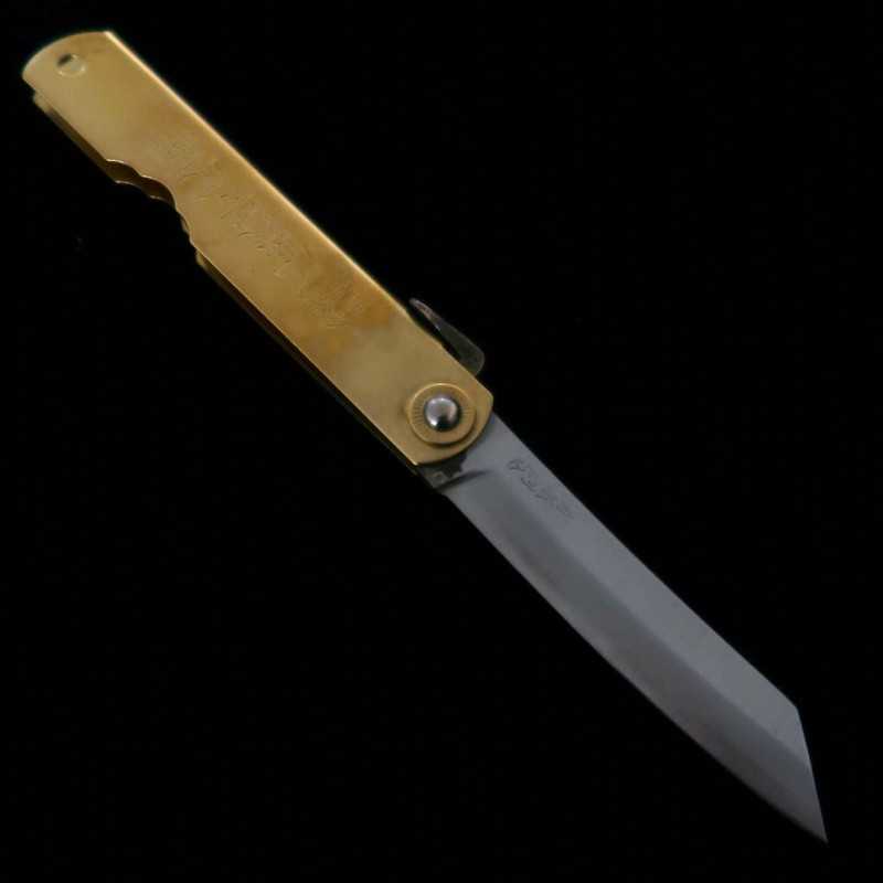 Nagaokanekoma HIGONOKAMI Aogami laminado mango de latón Seiryu (72/90 mm)
