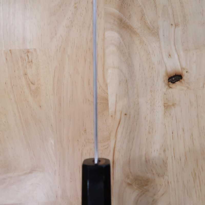 二唐刃物鍛造所 NIGARA 青紙スーパー黒打 切付菜切 チーク八角柄 (170mm)