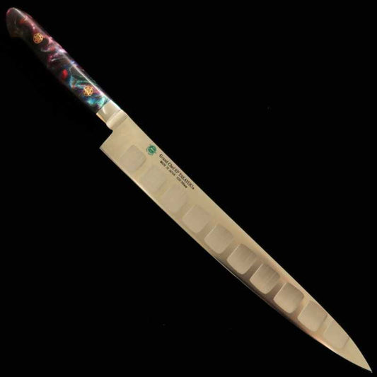 Sakai Takayuki SAKAI TAKAYUKI Grand Chef SP Série Type III Galaxy Acier spécial Lame alvéolée Sujihiki pour droitier (240 mm)