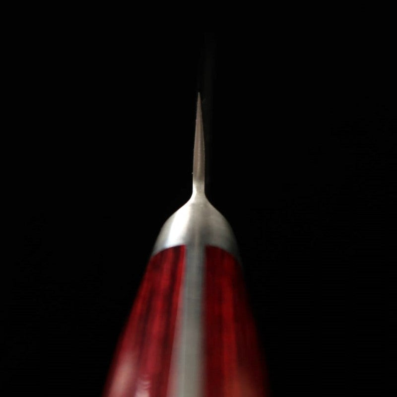 MIURA Petty Super Blue steel Hammered Red Plywood (135mm)