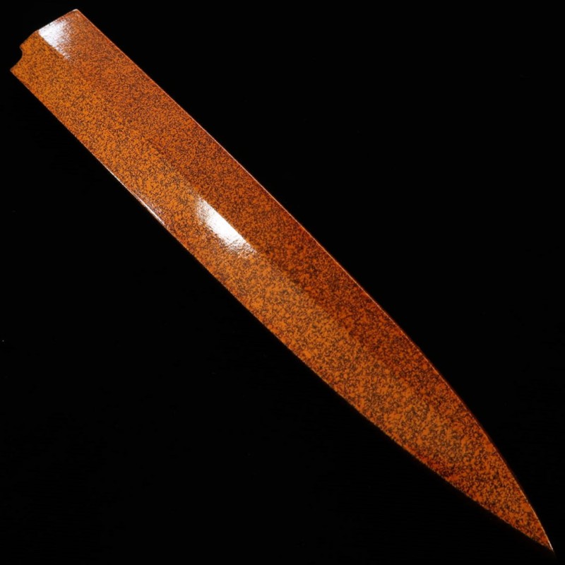 Fourreau laqué pour yanagiba (or-brun, clair) sans trou pour goupille (300 mm)