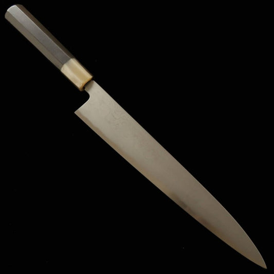 Sujihiki SUISIN Ikeda Miwa Aogami No.2 Suminagashi Mango de ébano octogonal (270 mm)