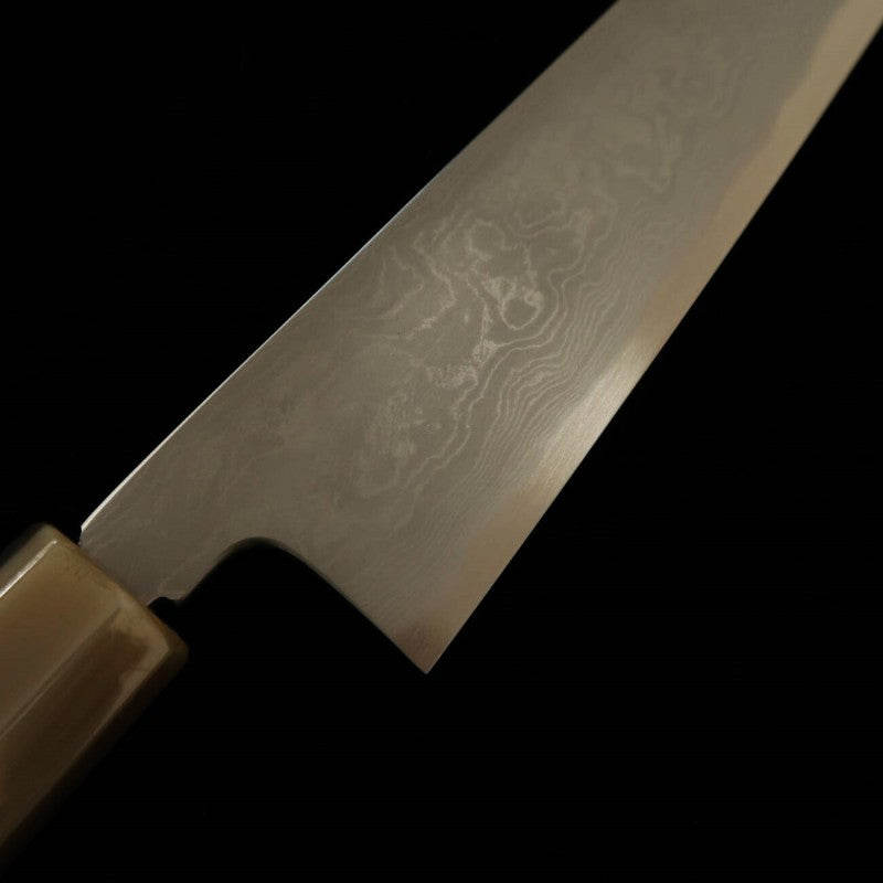 Sujihiki SUISIN Ikeda Miwa Aogami No.2 Suminagashi Mango de ébano octogonal (270 mm)