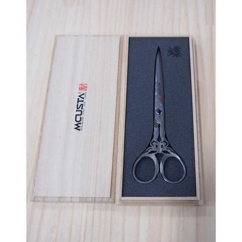 Tesoura Mcusta Damascus desenho borboleta (170mm)