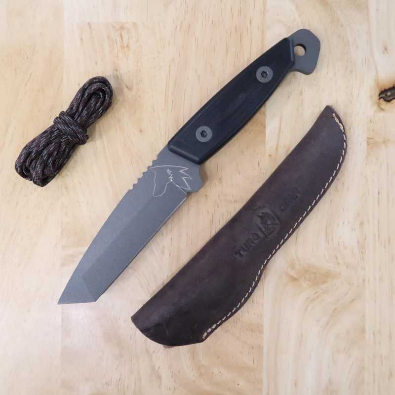 TURQ GEAR System-M Wolf Tanto, acier Sleipner, G10, Cerakote, Tungsten Grey (110mm) Couleur : - Gris