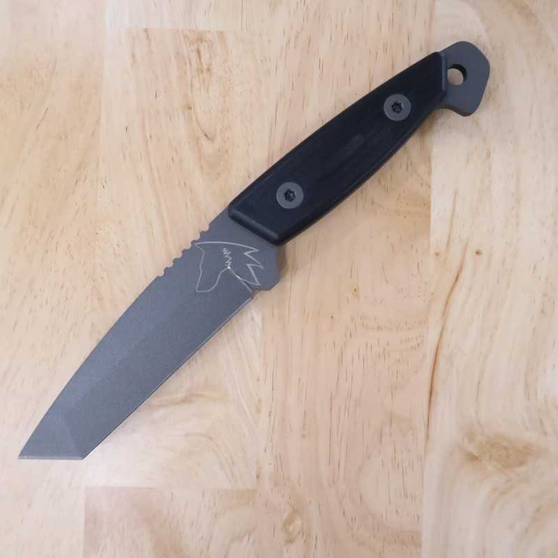 TURQ GEAR System-M Wolf Tanto, acier Sleipner, G10, Cerakote, Tungsten Grey (110mm) Couleur : - Gris