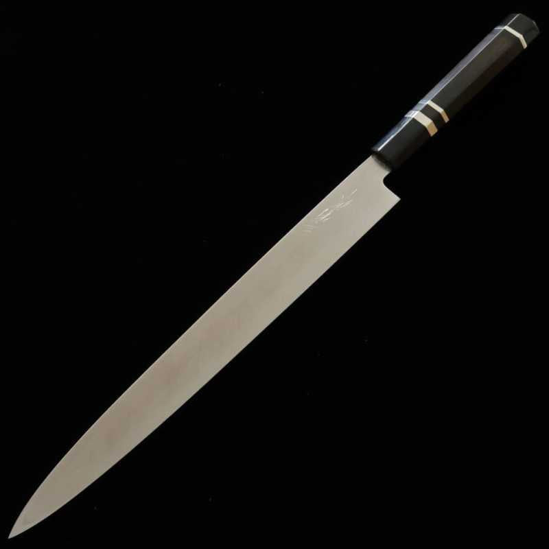 Yanagiba MIURA Inox Ginsan Chinagashi cabo de ébano e bainha de magnólia (300mm)