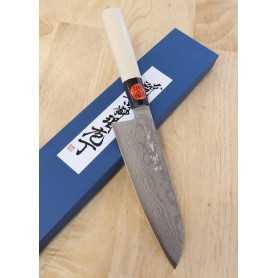 Japanese santoku knife SHIGEKI TANAKA Vg-10 damascus - Size:16,5mm