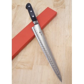 Japanese sujihiki slicer MIURA Swedish stainless with dimple Size:24/27cm