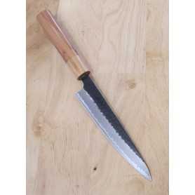 Japanese petty knife MIURA - Aogami super -Black finish Size:15cm