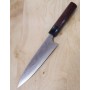 Japanese petty Knife - TAKESHI SAJI - Blue Steel No.2 Damascus - Colored - Size: 13.5/15cm