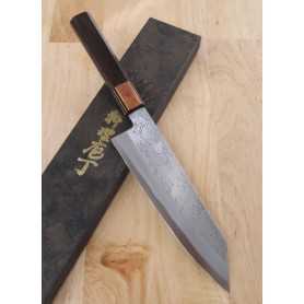 Japanese k-tip santoku knife - MIURA - Carbon aogami super - Size:16.5/18.5cm