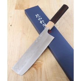 Japanese Nakiri knife - YUTA KATAYAMA - Damascus VG-10 - damascus - Rosewood Handle - Size:17cm