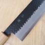 Japanese Nakiri Knife - MIURA - Aogami super - Black Finish - Size: 17cm