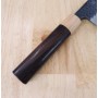 Japanese Nakiri Knife - MIURA - Aogami super - Black Finish - Size: 17cm