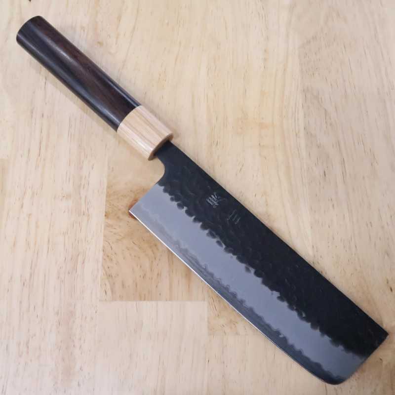 Very Sharp! Japanese Nakiri Kitchen Knife Black Aogami Super - Zenpou