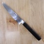 Japanese Petty Knife - MIURA - Itadaki Series - Yoshikazu Tanaka - Hairline -Ebony handle - Size:15cm