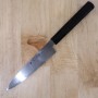 Japanese Petty Knife - MIURA - Itadaki Series - Yoshikazu Tanaka - Hairline -Ebony handle - Size:15cm