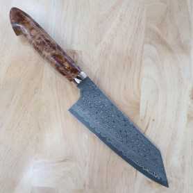 Japanese bunka knife - NIGARA - Anmon SG2 damascus -custom handle- Size: 18cm