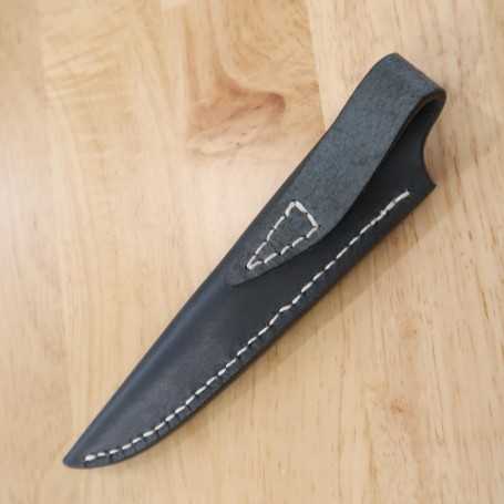 Japanese Fishing Knife - Katayama Yuta - Kawasemi - Damascus VG-10 -  ironwood handle - Sheepsfoot - Size:6.7cm