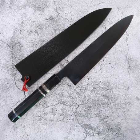 Japanese Gyuto Knife - KAGEKIYO - Blue Steel No.1 Damascus - Custom Handle - Size: 24cm