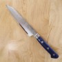 Japanese petty Knife - MIURA - Carbon blue 2 - Nashiji - Blue handle - Size:14.5cm