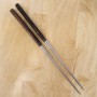 Moribashi - Polygon Ebony Wood Handle - Honyaki Stainless Steel - 29 / 32cm
