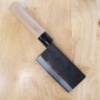 Japanese bone cutting Knife - IKENAMI HAMONO - White steel 1and soft iron Size: 12,5cm