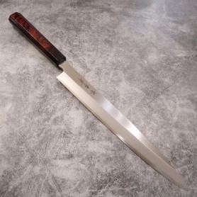 Japanese Yanagiba Knife - SAKAI TAKAYUKI - Stainless molybdenum steel - Resin Wine-Tortoiseshell handle Size:27/30cm