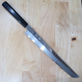 Japanese Sakimaru Yanagiba Knife - MIURA - Obidama Serie - mirrored finish - Shirogami 2 - Ebony wood - Size: 27/30cm