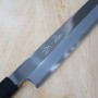 Japanese Sakimaru Yanagiba Knife - MIURA - Obidama Serie - mirrored finish - Shirogami 2 - Ebony wood - Size: 27/30cm
