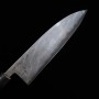 Japanese Chef Gyuto knife - MIYAZAKI KAJIYA - Hryugata - Damascus - Hon warikomi carbon super blue steel 21cm