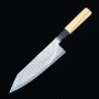 Japanese Bunka knife - MIURA - VG-10 Black Damascus - teak handle - Size:18cm
