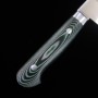 Japanese Santoku Knife - SUISIN - Sweden Inox - Premium Green Micarta - Size: 18cm
