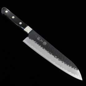 Japanese Santoku Knife - MIURA - Aogami Super - Black Finish - Size...