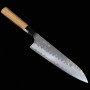 Japanese chef knife gyuto - NIGARA - Migaki Tsuchime - Aogami Super - Size: 21/24cm