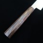 Japanese Petty knife - HATSUKOKORO - Yorokobi - SLD - Rainbow Damascus Finish - Ebony wood - Size:18cm