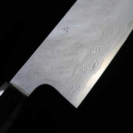 Japanese Nakiri Knife - NIGARA - Stainless VG10 - Tsuchime Damascus