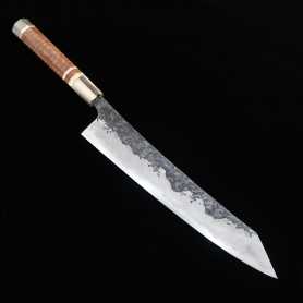 Japanese Kiritsuke SujihiKi knife - MANAKA HAMONO - ENN - Carbon steel blue 1and 2 - Snake wood handle - Size:28cm