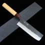 Japanese Nakiri Knife MIURA stainclad carbon super blue steel black finish Size:16,5cm