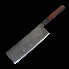 Japanese Handmade Nakiri Knife - TAKEDA HAMONO - Super Blue Steel - Size: 17cm