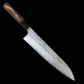 Japanese Chef Knife Gyuto- NIGARA - Stainless Ginsan - Damascus - wenge handle - Size:24cm