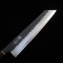 Japanese kiritsuke gyuto knife - MIURA - Aogami Super - Black Finish - Zelkova handle - Size: 24cm