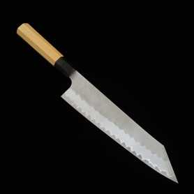 Japanese kiritsuke chef knife gyuto - NIGARA - Migaki Tsuchime - Aogami Super - Size: 24cm