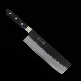 Japanese Nakiri Knife - MIURA - Aogami Super - Black Finish - Size: 16.5cm