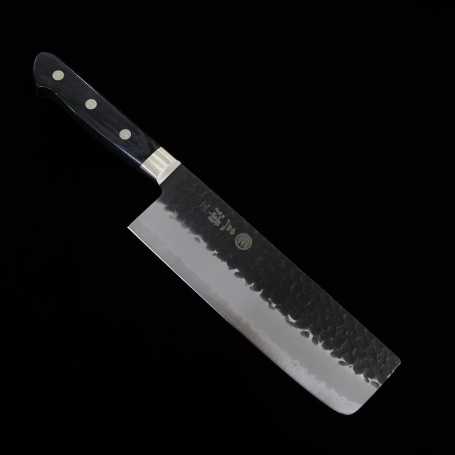 Very Sharp! Japanese Nakiri Kitchen Knife Black Aogami Super - Zenpou