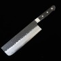 Japanese Nakiri Knife - MIURA - Aogami Super - Black Finish - Size: 16.5cm