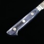 Japanese Kiritsuke Petty Knife - MIURA KNIVES - 10A stainless - Hammered- Blue handle - Size:14.5cm